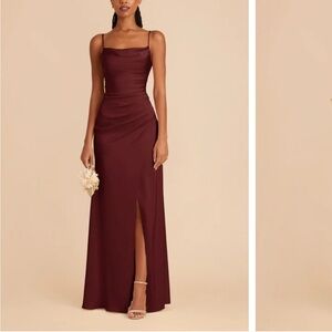BIRDY GREY wine red long dress